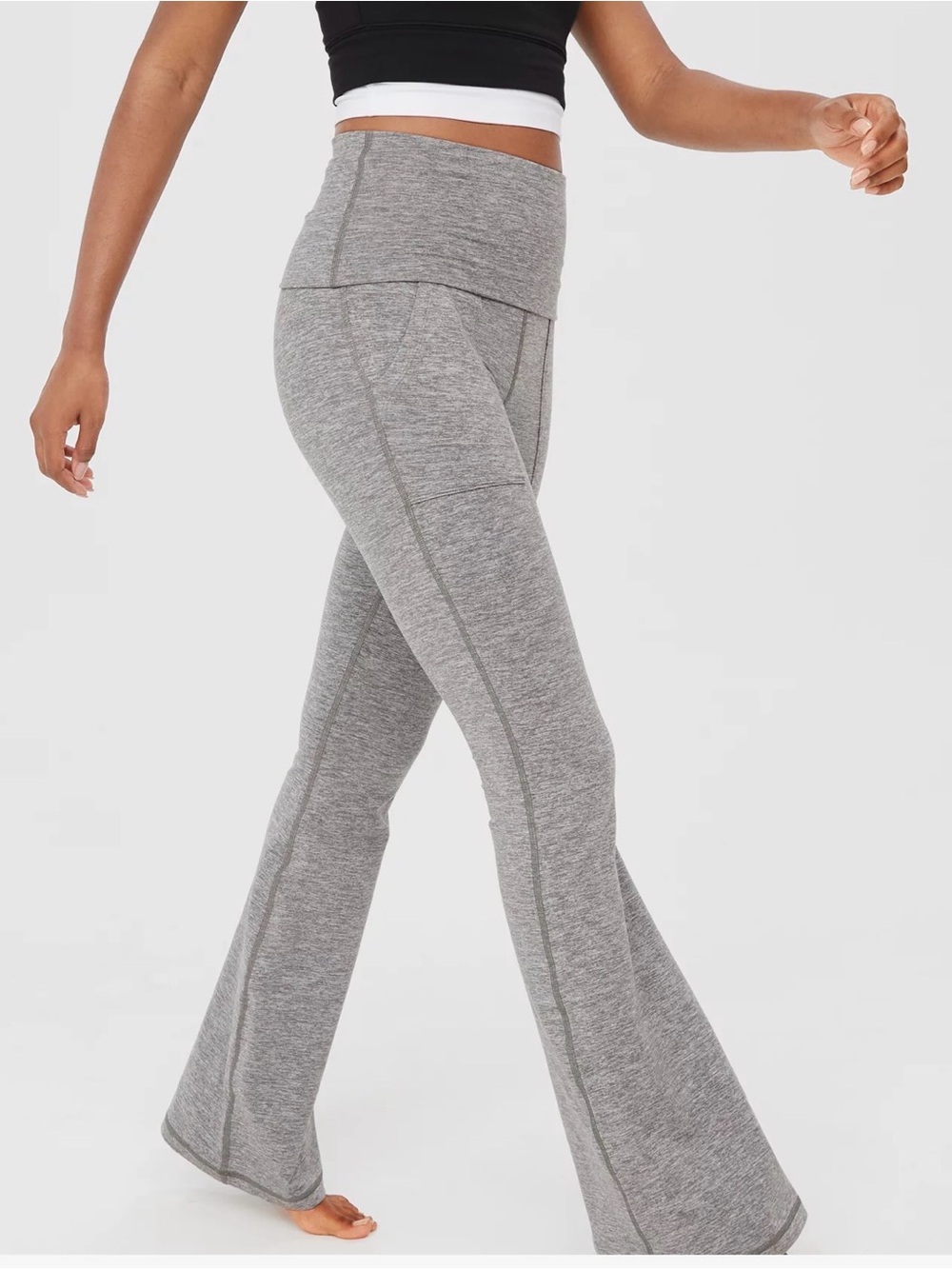 aerie The Hugger High waisted fold over Pants NWT